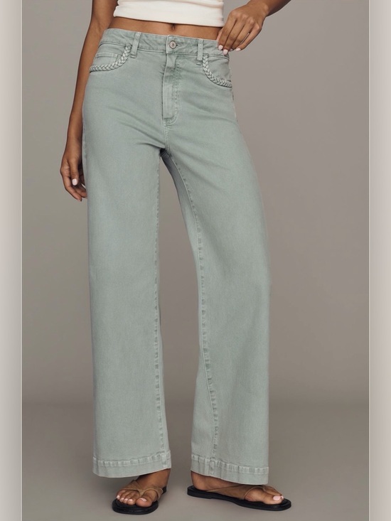 PAIGE Denim - PAIGE Anessa 31” Wide Leg Jean Vintage Seaglass 29 NWT